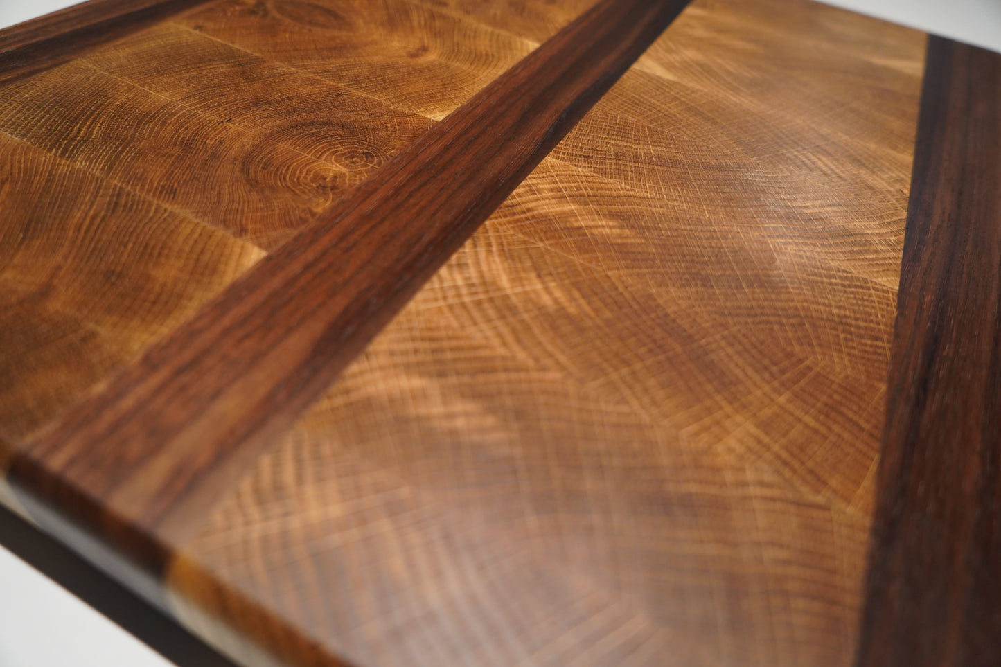 White Oak Endgrain And Walnut Butcher Block