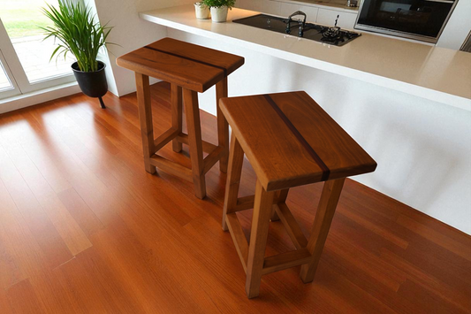 Mahogany and Padauk Stools