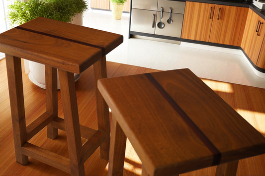 Mahogany and Padauk Stools