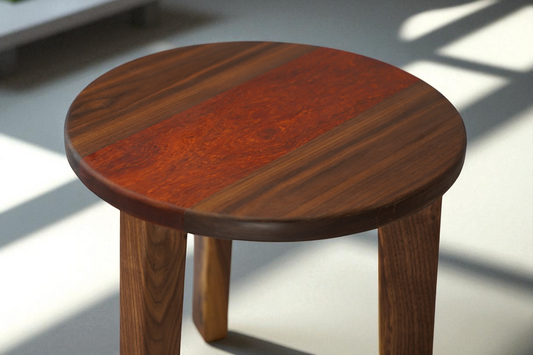 Walnut and Padauk End Table