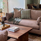 Garage Mills walnut live edge coffee table in a finished customer living room