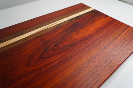 Padauk, Walnut, and Maple Cutting Board