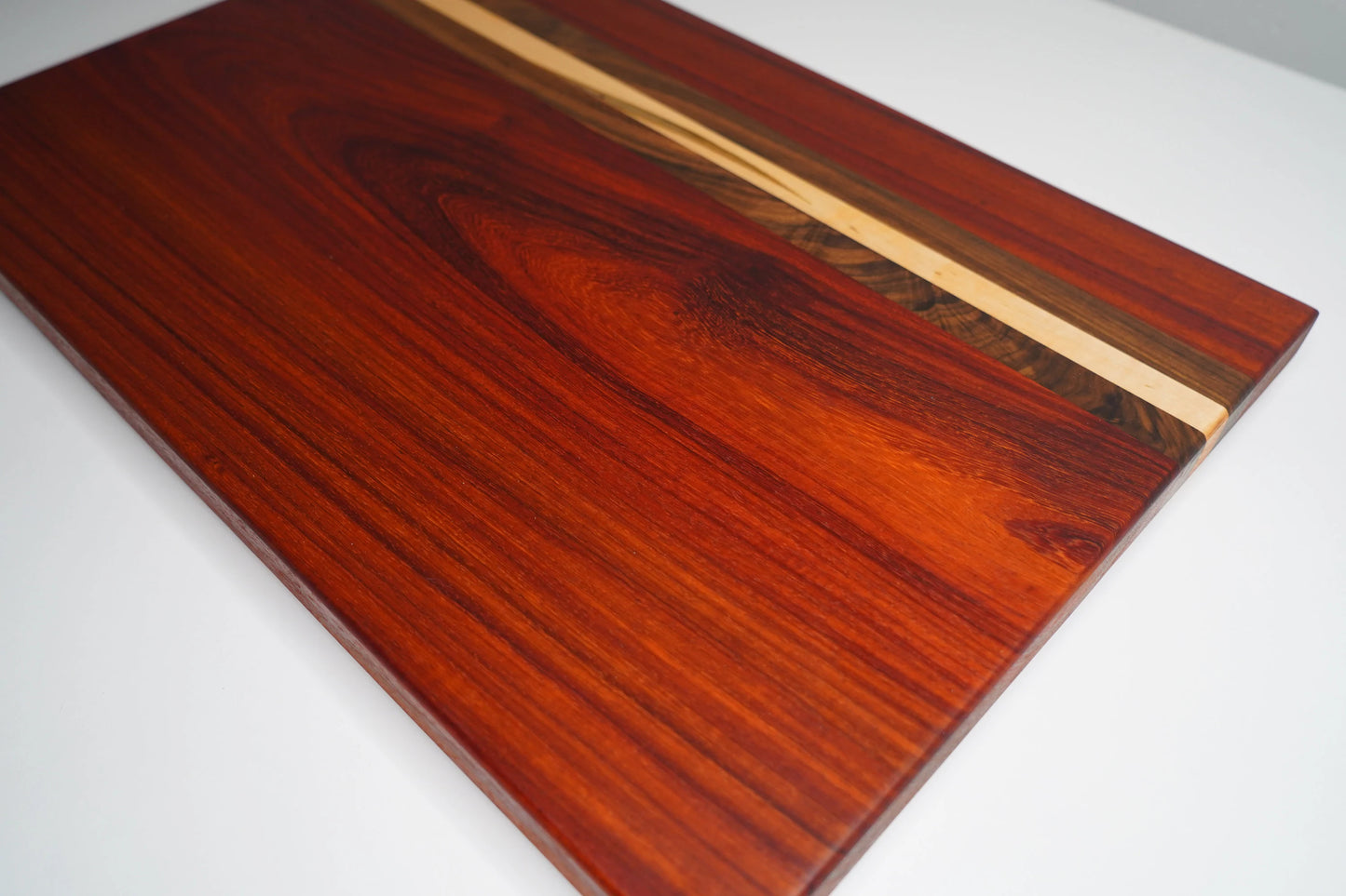 Padauk, Walnut, and Maple Cutting Board