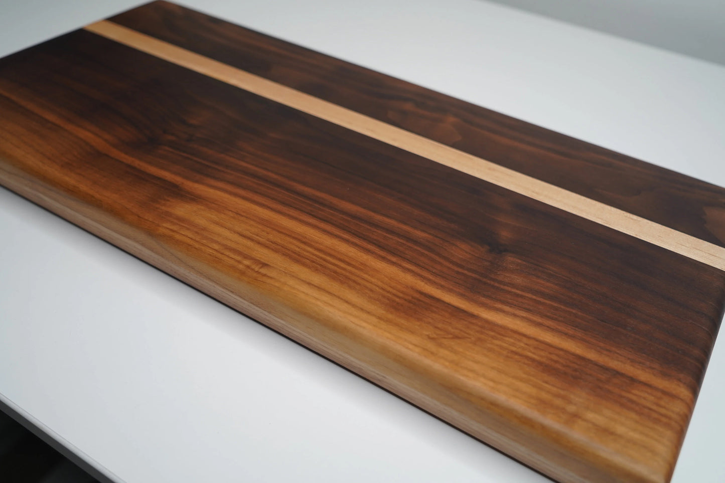 Huge Walnut Cutting Block With Maple Stripe