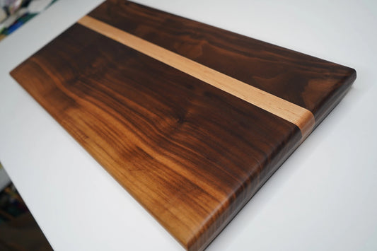 Huge Walnut Cutting Block With Maple Stripe