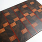 Black Limba End Grain, African Mahogany End Grain, and Padauk Cutting Board