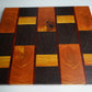 Yellow Heart, Walnut, and Padauk End Grain Cutting Block