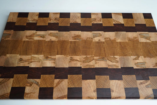 White Oak, Wormy Maple, and Jatoba End Grain Cutting Board