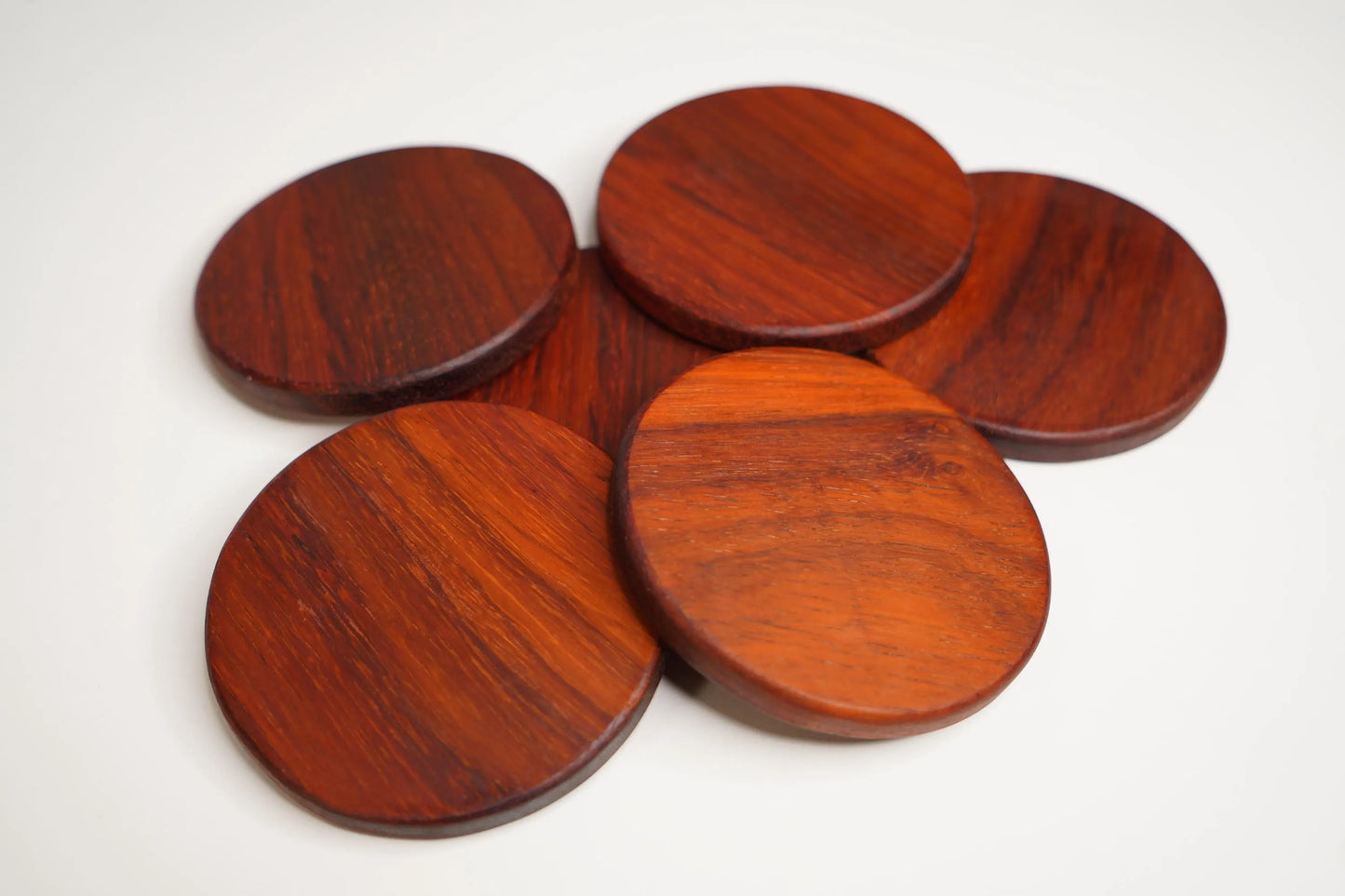 Customizable Handcrafted Hardwood Coasters – Padauk