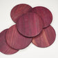 Customizable Handcrafted Hardwood Coasters – Purple Heart