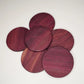 Customizable Handcrafted Hardwood Coasters – Purple Heart