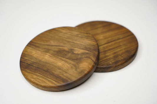 Customizable Handcrafted Hardwood Coasters – Black Limba