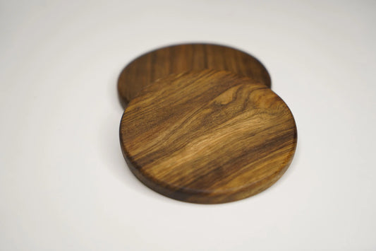 Customizable Handcrafted Hardwood Coasters – Black Limba